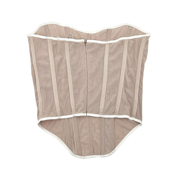 NBD Cream Nude Corset Bustier Top‎ Size Small - Picture 4 of 8